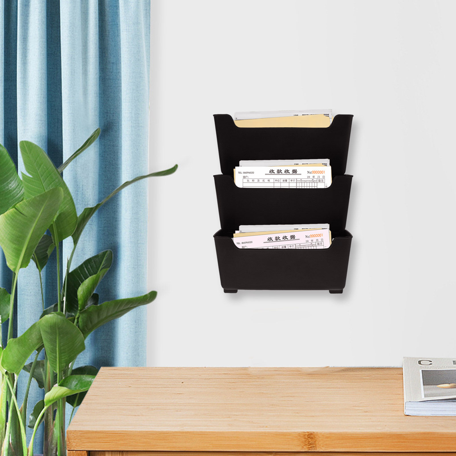 1세트 벽걸이형 파일 정리대, 투명 플라스틱 재질, 다 - Magazine Holder Rack 리뷰 및 가격